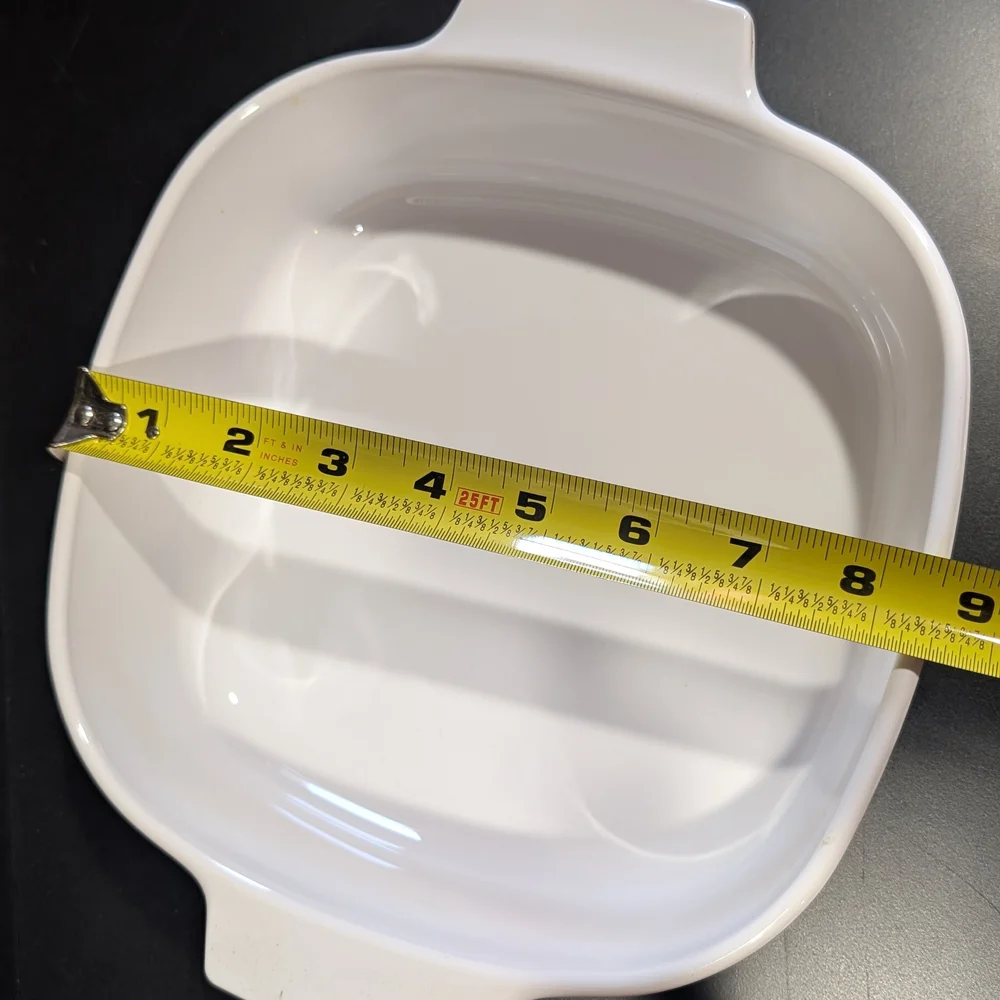Corningware White Ceramic Baking Dishes In Summer Blush Pansy With Glass Lid - Picture 8 of 10